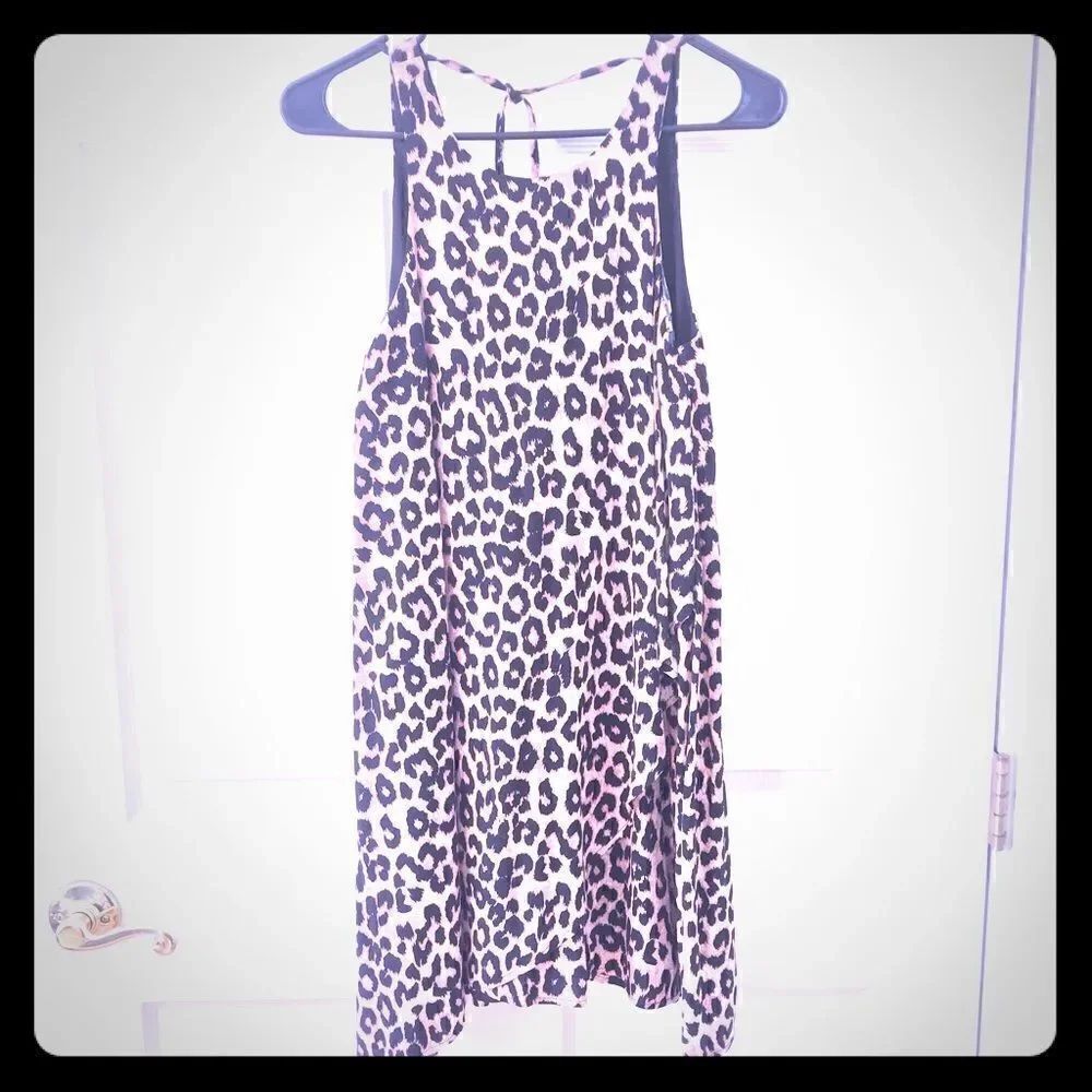 Francesca’s leopard print spaghetti strap dressXS